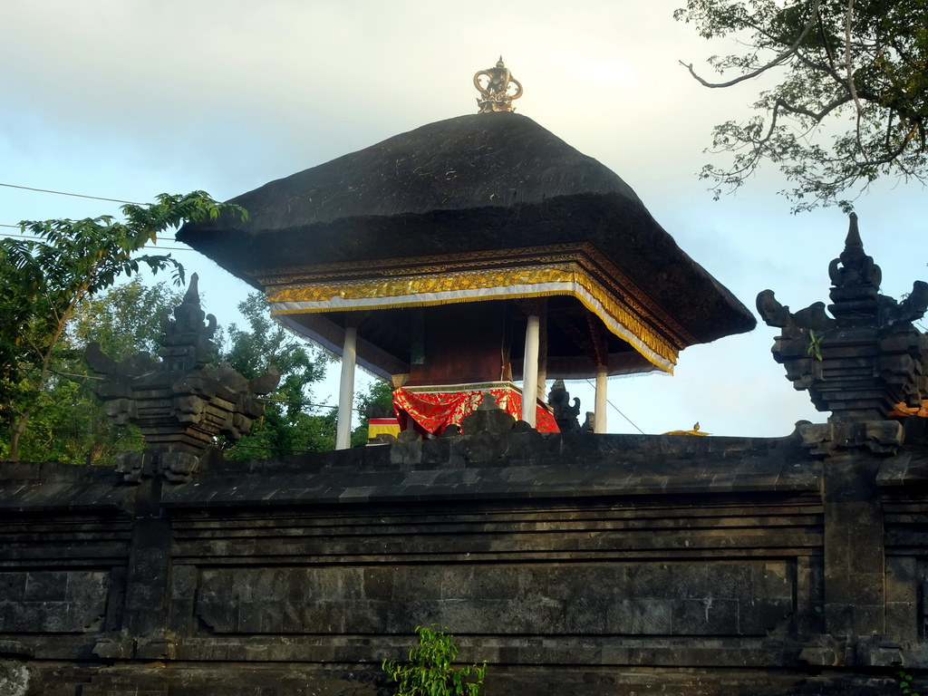 Pavilion at the Setra Gede temple at the Jalan Kuruksetra street, viewed from the taxi from Uluwatu