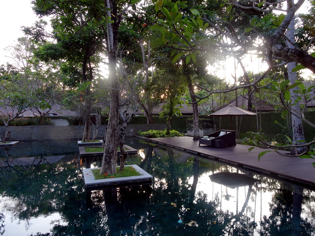 Pond at the Kayumanis Nusa Dua Private Villa & Spa, at sunset