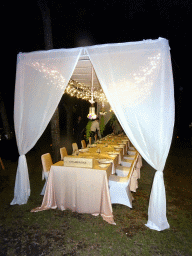 Dinner table at the Kayumanis Nusa Dua Private Villa & Spa, by night