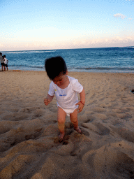 Max at the beach of the Inaya Putri Bali hotel