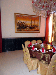 Interior of a private room at the Bali Nelayan Restaurant