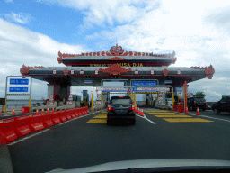 Gateway to the Mandara Toll Road to Denpasar, viewed from the taxi to Ubud