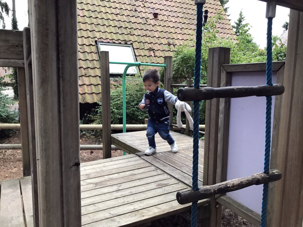 Max at the playground of the Roompot De Katjeskelder holiday park