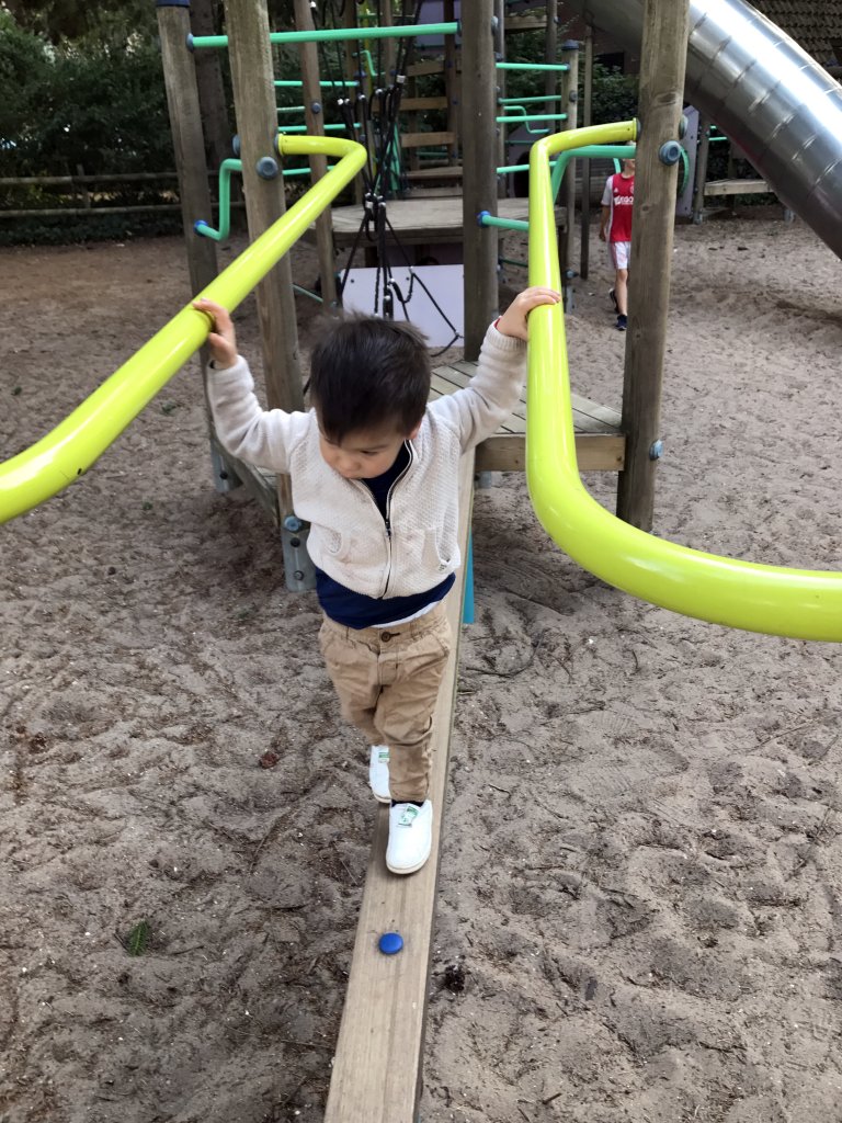 Max at the playground of the Roompot De Katjeskelder holiday park