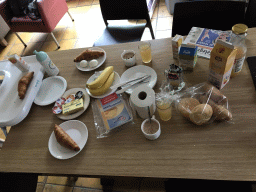 Breakfast in the living room at the ground floor of our holiday home at the Roompot De Katjeskelder holiday park