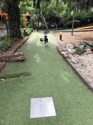 Max at the mini golf course at the Roompot De Katjeskelder holiday park