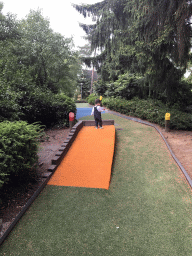 Max at the mini golf course at the Roompot De Katjeskelder holiday park