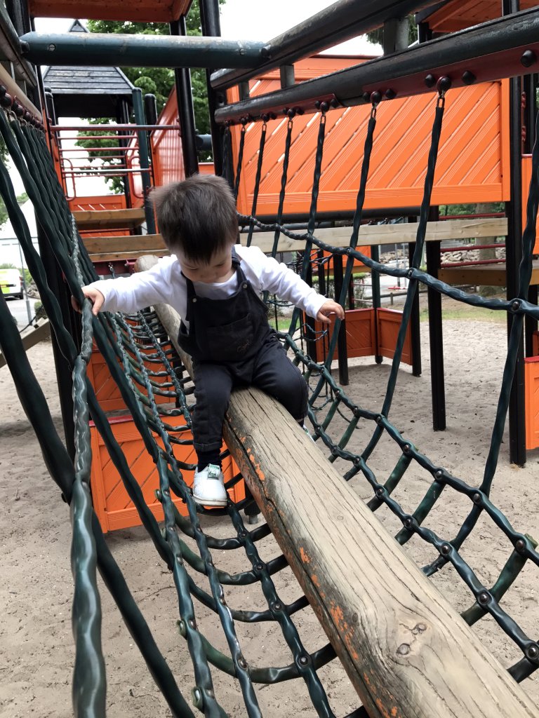 Max at the playground of the Roompot De Katjeskelder holiday park