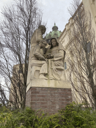Statue at the southwest side of the Oudenbosch Basilica at the Pastoor Hellemonsstraat street