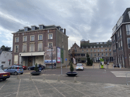 The Markt square and the Jezuietenplein square with the front of the Brasserie Tivoli restaurant