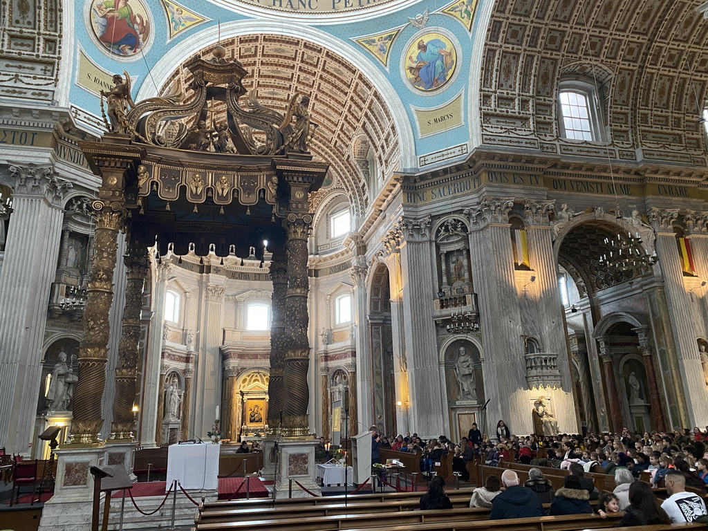 West side of the altar and baldachin of the Oudenbosch Basilica