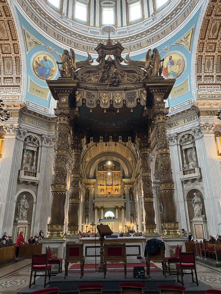 Back side of the altar and baldachin at the Oudenbosch Basilica