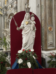 Statue of Virgin and Child at the right front of the apse of the Oudenbosch Basilica