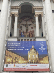 Facade of the Chapel of Saint Louis at the Saint Louisplein square, under renovation