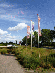 Banners in front of ZooParc Overloon at the Stevensbeekseweg street