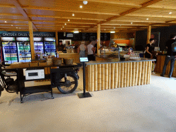 Interior of the restaurant at the Headquarter area at ZooParc Overloon