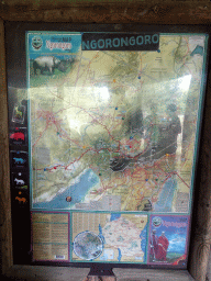 Map of the Ngorongoro Conservation Area of Tanzania, at the Ngorongoro area at ZooParc Overloon