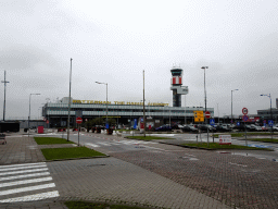 Front of the Rotterdam The Hague Airport at the Rotterdam Airportplein square