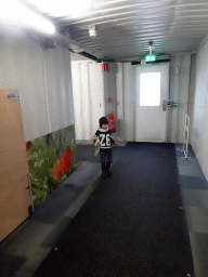 Max walking to the gate at the Rotterdam The Hague Airport
