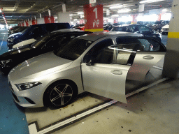 Our rental car at the parking garage at the Palma de Mallorca Airport