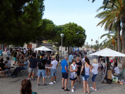 Street artists at the Passeig Dalt Murada street