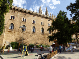 South side of the Royal Palace of La Almudaina, viewed from the Passeig Dalt Murada street