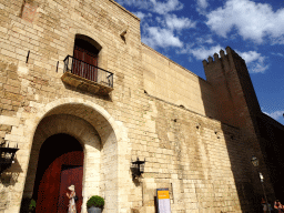 Southeast entrance to the Royal Palace of La Almudaina at the Carrer del Palau Reial street