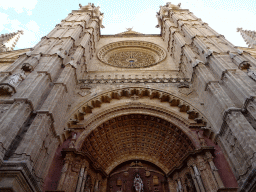 West facade of the Palma Cathedral, viewed from the Carrer del Palau Reial street