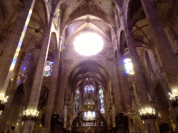 Nave, choir, apse and altar of the Palma Cathedral