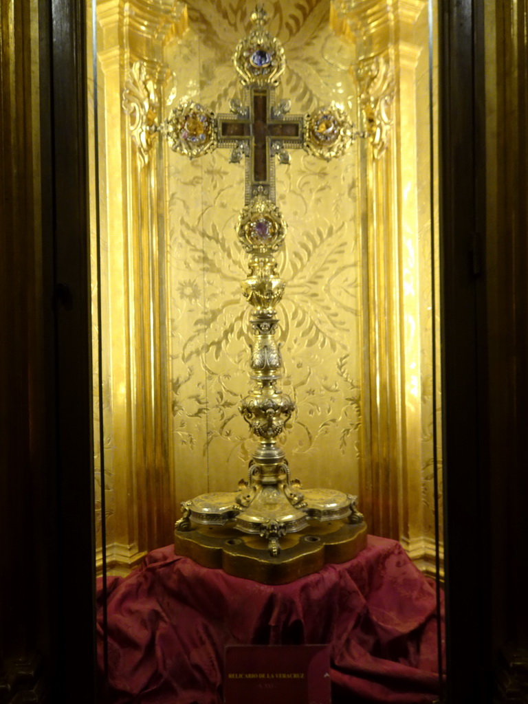 The Reliquary of the True Cross at the Baroque Chapter House at the Palma Cathedral, with explanation