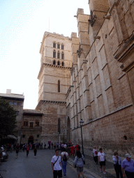 The Plaça de la Seu square with the north side of the Palma Cathedral