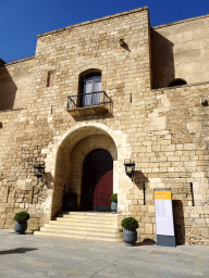 Southeast entrance to the Royal Palace of La Almudaina at the Carrer del Palau Reial street