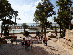 Staircase from the Carrer del Mirador street to the Passeig Delt Murada street and the Parc de la Mar