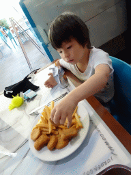 Max having lunch at the Mediterra restaurant at the Palma Aquarium