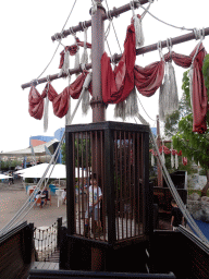 Max with an ice cream on the Pirate Ship at the Play Area at the Palma Aquarium