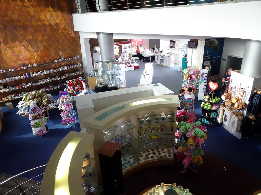 Interior of the Gift Shop at the Palma Aquarium, viewed from above