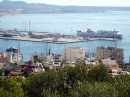 The Puerto de Palma harbour, viewed from the Carrer Castell de Bellver street