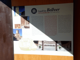 Information on the Castell de Bellver castle, at the ticket office