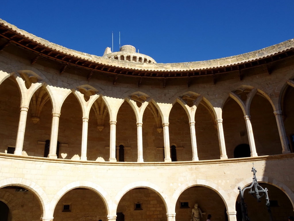 The first floor of the Castell de Bellver castle, viewed from the inner square