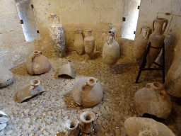 Vases at the museum at the first floor of the Castell de Bellver castle