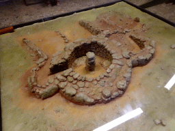 Scale model of Talayotic ruins, at the museum at the first floor of the Castell de Bellver castle