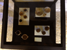 Vases and plates at the museum at the first floor of the Castell de Bellver castle