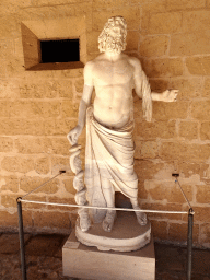 Statue of Asclepius at the first floor of the Castell de Bellver castle