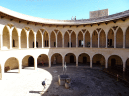 The inner square of the Castell de Bellver castle, viewed from the first floor