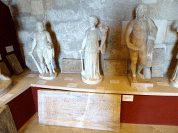 Statues at the museum at the first floor of the Castell de Bellver castle