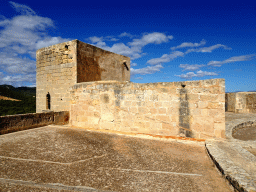 The roof and the west tower of the Castell de Bellver castle