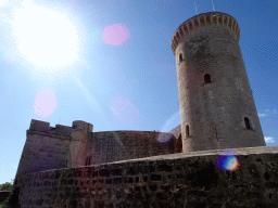 The northeast side and the main tower of the Castell de Bellver castle