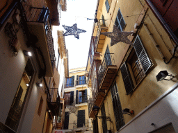 Stars hanging at the Carrer dels Paraires street