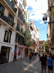 The Carrer de Sant Nicolau street with the Església de Sant Nicolau church