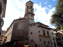 Tower of the Església de Sant Nicolau church, viewed from the Plaça del Mercat square
